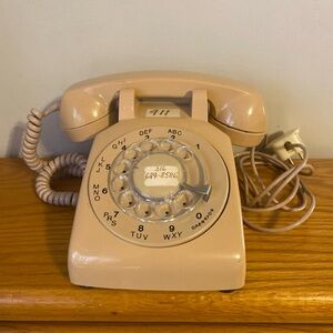 Classic Beige Rotary Dial Telephone